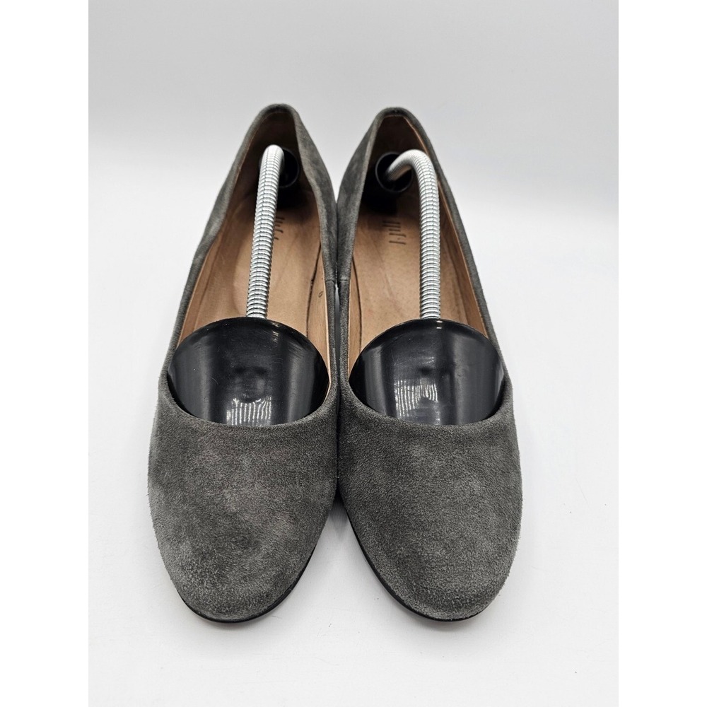 J Jill Women Liana Pumps Size 8 Gray Suede Block Heel Round Toe Academia Classic - Picture 3 of 13